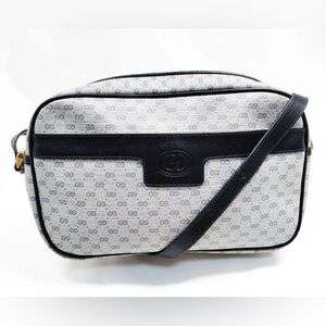 Gucci GG Monogram PVC Leather Navy Blue Crossbody